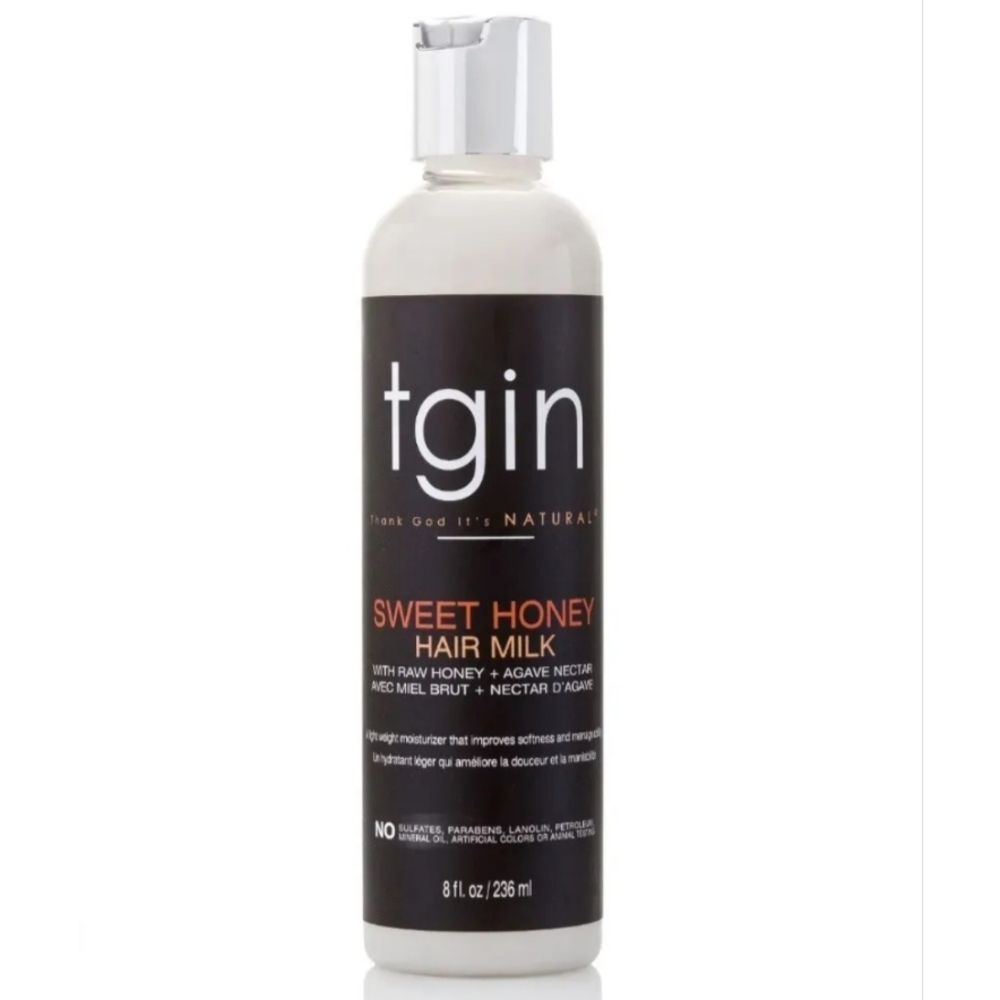 Thank God Its Natural (tgin) Sweet Honey Hair Milk with Honey & Agave Nectar 8Oz